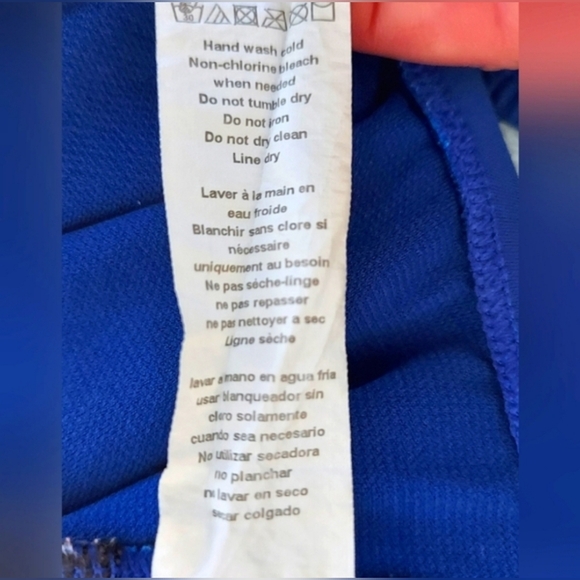 Kenneth Cole  Asymmetrical Swimsuit w Support, Blue, Size Large, VGUC! - Picture 8 of 10